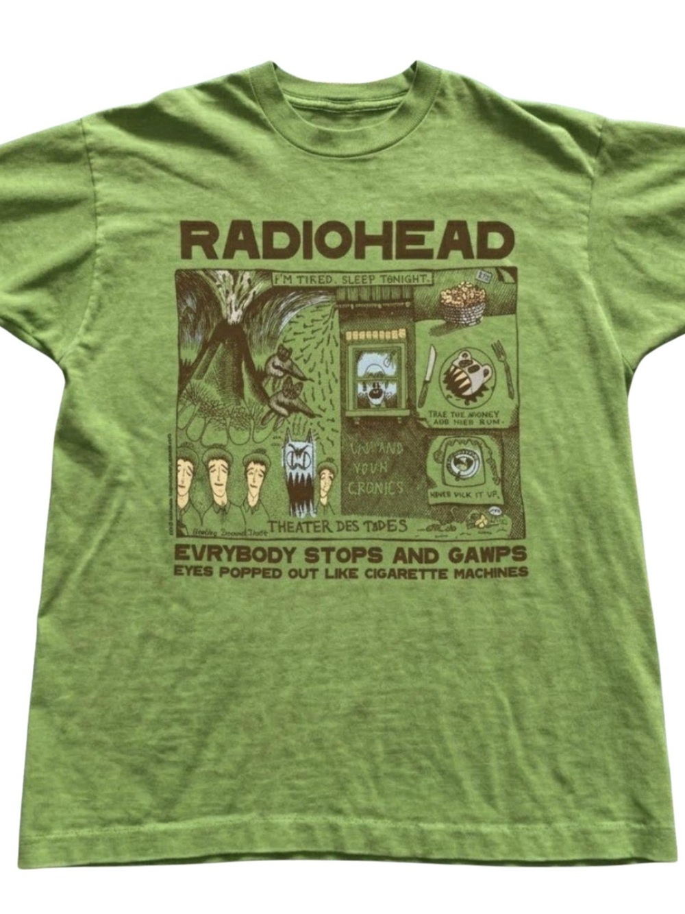 Gildan Green Radiohead Graphic Tee, Gift For Her, For Him